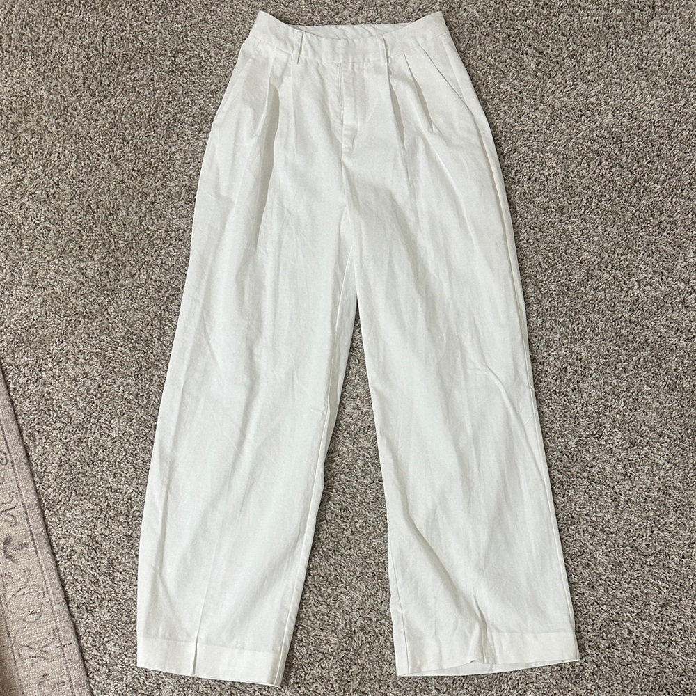 Princess Polly White Wide Leg Pants